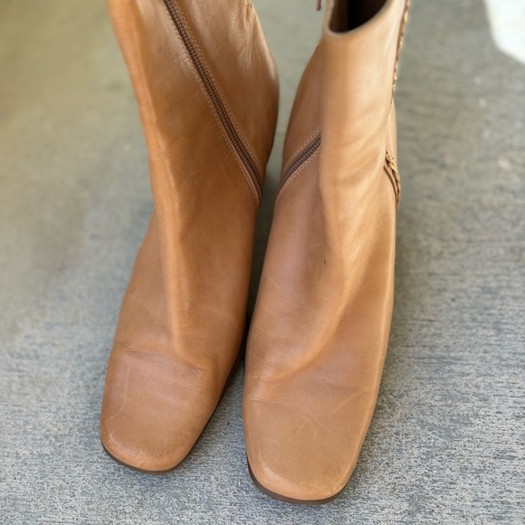 St. Johns Bay tan zipper booties - Picture 2 of 10